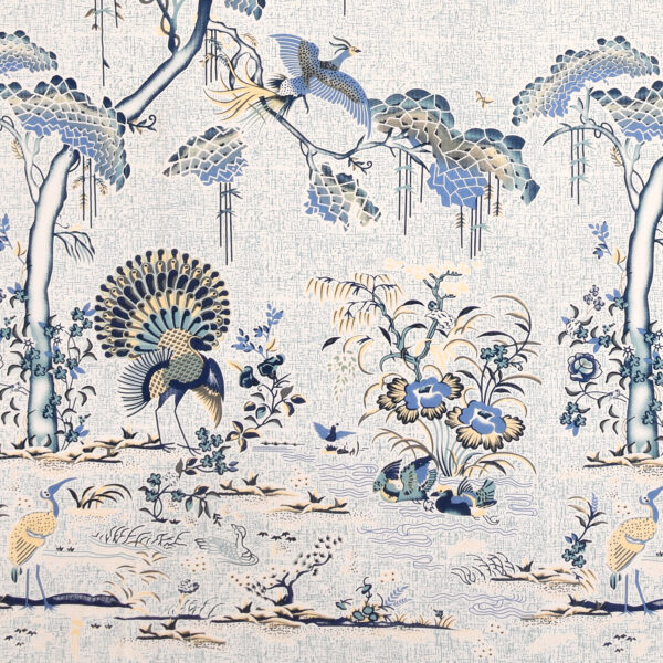 Blue Scenic Print Cotton Double Bedsheet with Pillow Covers | CastileIndia - Image 4